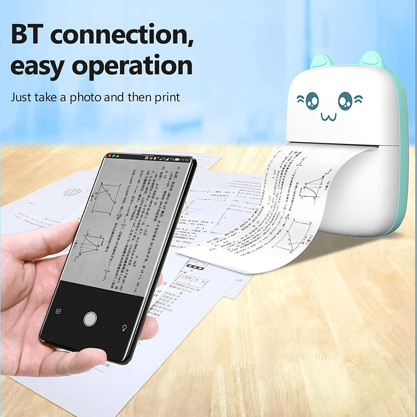 طابعة جيب صغيرة محمولة طابعة حرارية BT
